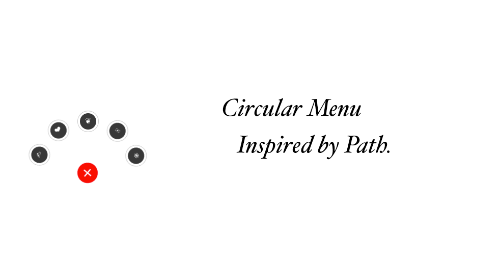 Circular Menu inspired by Path.